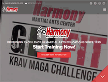 Tablet Screenshot of harmonymartialarts.com